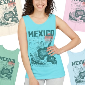 Débardeur couleurs confort golfe du Mexique, Golfo de México 1550 Art vintage rétro, vacances Mexique, Golfe du Mexique Forever Débardeur unisexe