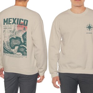 Sweat-shirt golfe du Mexique, Golfo de México 1550 Sweat-shirt art vintage rétro, golfe du Mexique, golfe du Mexique pour toujours Sweat-shirt unisexe