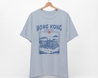 T-shirt Vintage Rugby Hong Kong Sevens - Fidji Vainqueur Triple Couronne - Taille L, Années 90