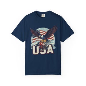 Funny USA Ice Hockey Eagle, USA Champions 2026 Shirt, USA Hockey Shirt 2026, Patriotic Ice Hockey Tee, Funny Sports Unisex T-shirt Navy