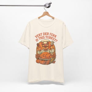 Camiseta divertida de Acción de Gracias con el chef sueco Vert Der Ferk, camiseta divertida para las fiestas, camiseta retro de los 70 con parodia de los Muppets, camiseta unisex de Acción de Gracias. imagen 1