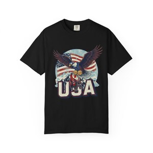 Funny USA Ice Hockey Eagle, USA Champions 2026 Shirt, USA Hockey Shirt 2026, Patriotic Ice Hockey Tee, Funny Sports Unisex T-shirt Black