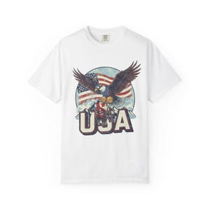 Funny USA Ice Hockey Eagle, USA Champions 2026 Shirt, USA Hockey Shirt 2026, Patriotic Ice Hockey Tee, Funny Sports Unisex T-shirt White