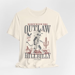 Outlaw and Hillbilly shirt, Ridin With The Outlaw And The Hillbilly, JD Vance Shirt, Trump for 2024, 2024 Election Republican, Unisex Tee