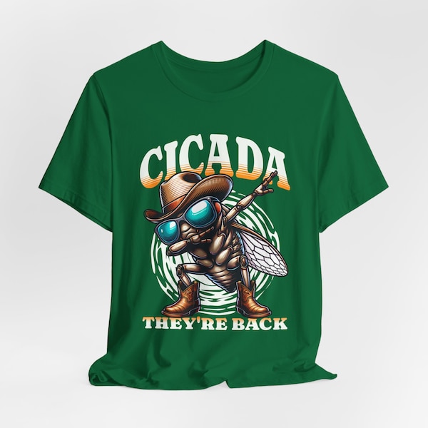 They're Back Lustiges Dabbing Cicada T-Shirt, 2024 Year of the Cicadas Grafikshirt, Year of Cicadas T-Shirt, Cicada Invasion 2024 Unisex Tee