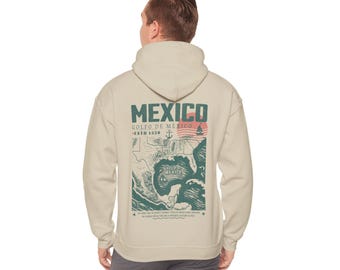 Gulf of Mexico Sweatshirt, Golfo de México 1550 Retro Vintage Art Sweatshirt, Gulf of Mexico,Gulf of Mexico Forever Unisex Hooded Sweatshirt