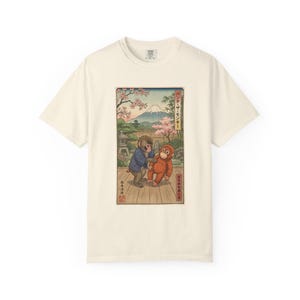 Punch The Monkey Comfort Colors Shirt, Baby Monkey Punch Tee, Japanese Zoo Monkey Unisex T-shirt Ivory