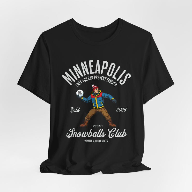 Minneapolis Resist Snowballs Club Shirt, Minneapolis Shirt, Resist Shirt, Snowballs Protest Unisex Tee Black