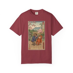 Punch The Monkey Comfort Colors Shirt, Baby Monkey Punch Tee, Japanese Zoo Monkey Unisex T-shirt Chili