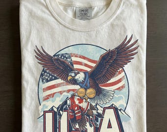 Funny USA Ice Hockey Eagle, USA Champions 2026 Shirt, USA Hockey Shirt 2026, Patriotic Ice Hockey Tee, Funny Sports Unisex T-shirt