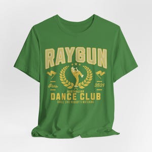 Raygun Breakdance Club-shirt, Australisch Breakdance-kostuum, Australische Breakdance-coach, grappig Breakdance-uniseks T-shirt
