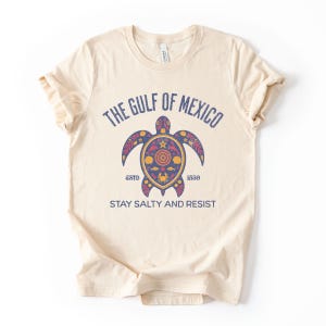 Golf von Mexiko Bleiben Sie salzig, Florida Beach T-Shirt, Golfo de México 1550 Retro Shirt, Urlaub Mexiko, Demokrat Geschenk Unisex T-Shirt
