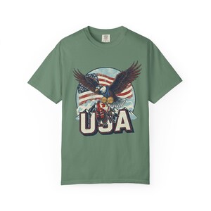 Funny USA Ice Hockey Eagle, USA Champions 2026 Shirt, USA Hockey Shirt 2026, Patriotic Ice Hockey Tee, Funny Sports Unisex T-shirt Light Green