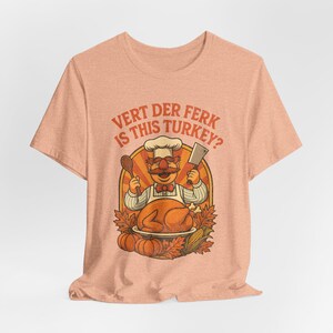 Camiseta divertida de Acción de Gracias con el chef sueco Vert Der Ferk, camiseta divertida para las fiestas, camiseta retro de los 70 con parodia de los Muppets, camiseta unisex de Acción de Gracias. imagen 6