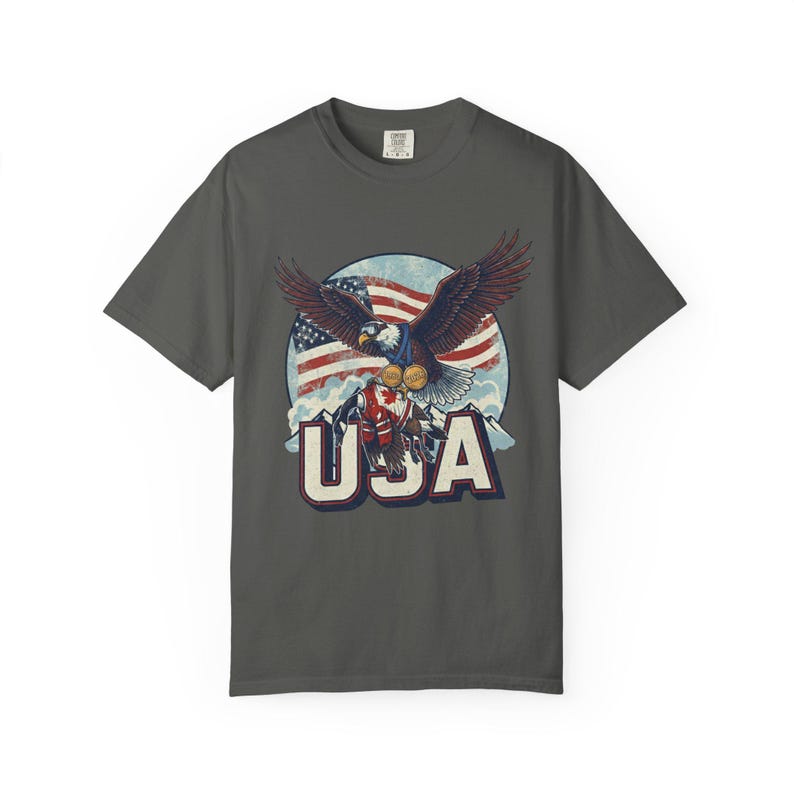 Funny USA Ice Hockey Eagle, USA Champions 2026 Shirt, USA Hockey Shirt 2026, Patriotic Ice Hockey Tee, Funny Sports Unisex T-shirt image 7