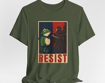 Portland Frog Protest Shirt, Portland Frog Resist  T-Shirt, Protest Frog Tee, Progressive Protest Shirt, Portland Protest Unisex Tee