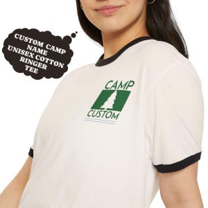 Customized Camp Shirt, Personalized Summer Camp Shirt, Bachelorette Party, Camp Parent Trap Tee, Camp Walden Unisex Cotton Ringer T-Shirt