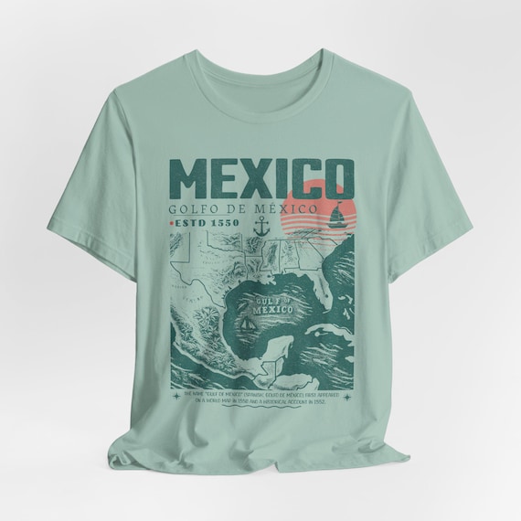 メキシコ湾シャツ、Golfo de México 1550 レトロヴィンテージアートT