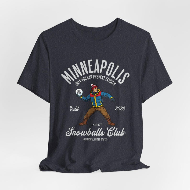 Minneapolis Resist Snowballs Club Shirt, Minneapolis Shirt, Resist Shirt, Snowballs Protest Unisex Tee Heather Navy