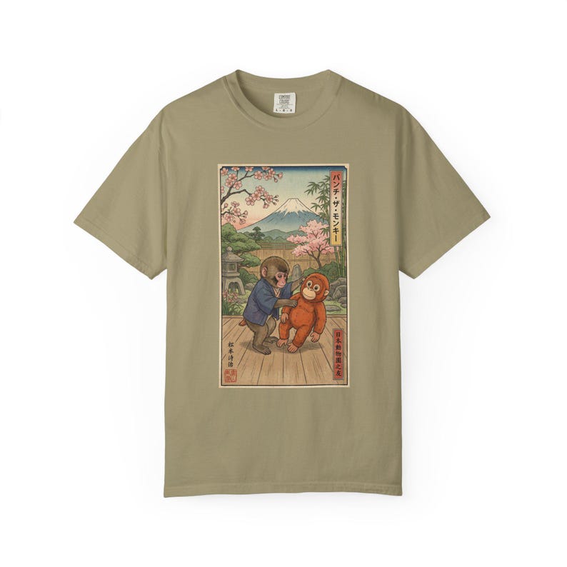 Punch The Monkey Comfort Colors Shirt, Baby Monkey Punch Tee, Japanese Zoo Monkey Unisex T-shirt image 11