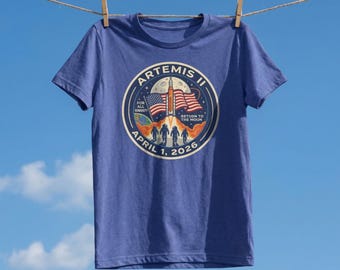 Camiseta infantil Artemis II, Camiseta juvenil de la misión Artemis 2, Camiseta espacial infantil, Camiseta de futuro astronauta, Astronomía para niños y niñas, Camiseta juvenil espacial
