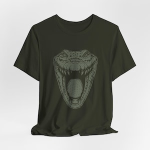 Alligator Shirt, Therianthropy Graphic Alligator Tee, Gator Tee, Florida Vibes Shirt, Aesthetic Travel Outfit, Alligator Hunter Unisex Tee