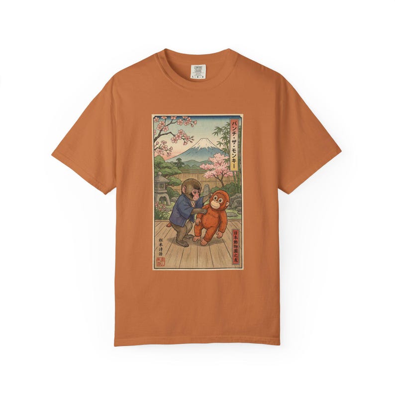 Punch The Monkey Comfort Colors Shirt, Baby Monkey Punch Tee, Japanese Zoo Monkey Unisex T-shirt Yam
