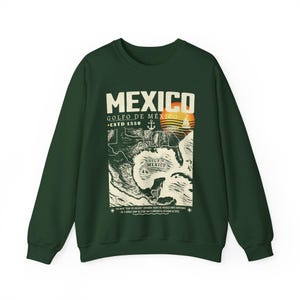 Sweat-shirt golfe du Mexique, Golfo de México 1550 Sweat-shirt art vintage rétro, golfe du Mexique, golfe du Mexique pour toujours Sweat-shirt unisexe