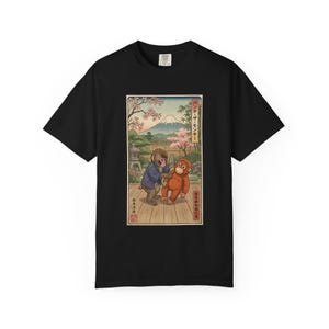 Punch The Monkey Comfort Colors Shirt, Baby Monkey Punch Tee, Japanese Zoo Monkey Unisex T-shirt Black