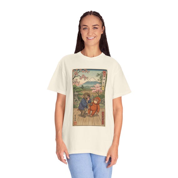 Punch The Monkey Comfort Colors Shirt, Baby Monkey Punch Tee, Japanese Zoo Monkey Unisex T-shirt