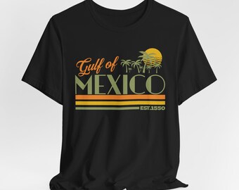 Gulf of Mexico Shirt, Golfo de México 1550 Retro Vintage Art Shirt, Vacation Mexico, Resist Shirt, Gulf of Mexico Forever Unisex Tee
