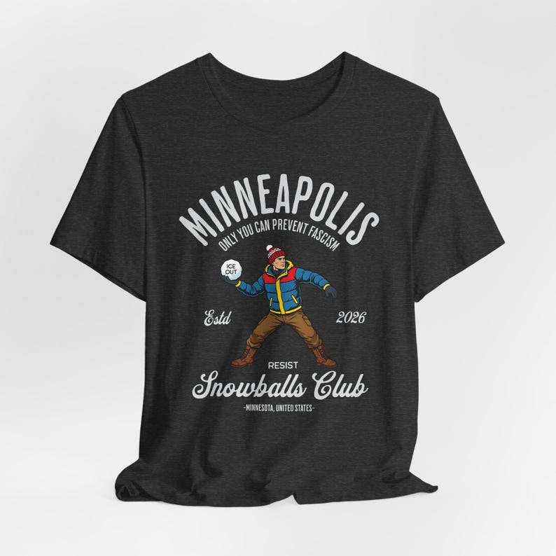 Minneapolis Resist Snowballs Club Shirt, Minneapolis Shirt, Resist Shirt, Snowballs Protest Unisex Tee Dark Grey Heather