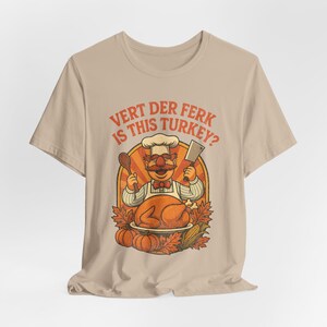 Camiseta divertida de Acción de Gracias con el chef sueco Vert Der Ferk, camiseta divertida para las fiestas, camiseta retro de los 70 con parodia de los Muppets, camiseta unisex de Acción de Gracias. imagen 7