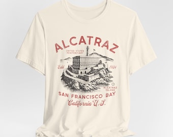 Alcatraz T-Shirt, USA Travel Shirt, USA History Shirt, Alcatraz Island Tee, Retro United States Penitentiary, San Francisco Bay Unisex Tee