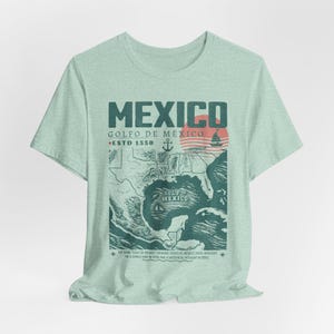 Camiseta del Golfo de México, camiseta retro con arte vintage del Golfo de México 1550, camiseta de vacaciones en México, camiseta sutil anti-Trump, camiseta unisex de México