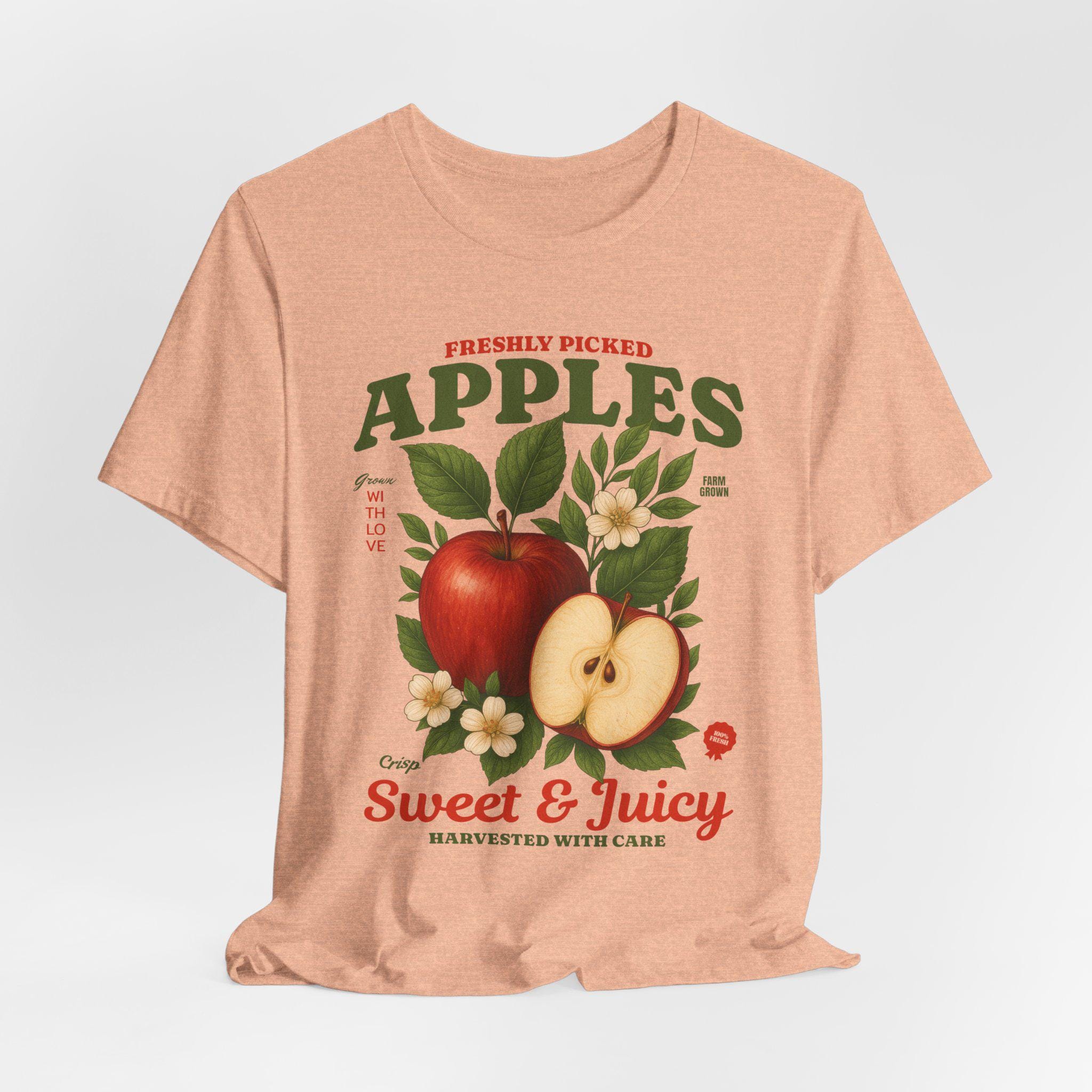 Vintage Fruit Shirt, Vintage Apple Shirt, Fresh Fruit Tee, Retro
