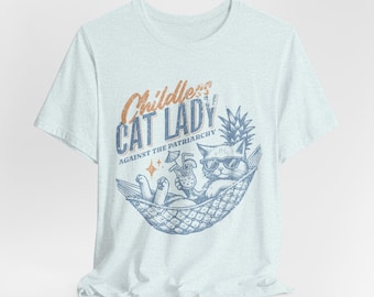 Childless Cat lady Against the Patriarchy, Childless cat Lady Shirt, Resist Shirt, Cat lady Against the Patriarchy Unisex Tee