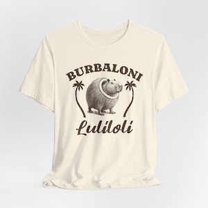 Burbaloni Luliloli Shirt, Brainrot Capybara Meme, Italian Brainrot Funny Shirt, Funny Meme Coconut Capybara Tee, Trending Meme Unisex Tee