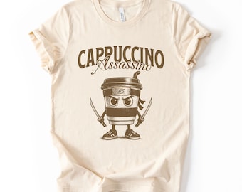 Cappuccino Assassino Shirt, italienisches Brainrot Meme Shirt, Cappuccino Liebhaber T-Shirt, lustiges Meme, Assassino Shirt, Viral Humor Unisex T-Shirt