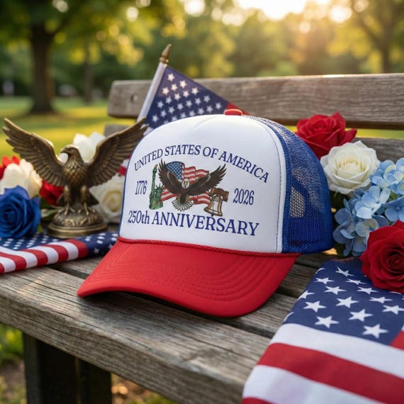 USA 250th Anniversary Trucker Hat, 1776-2026  display picture 1
