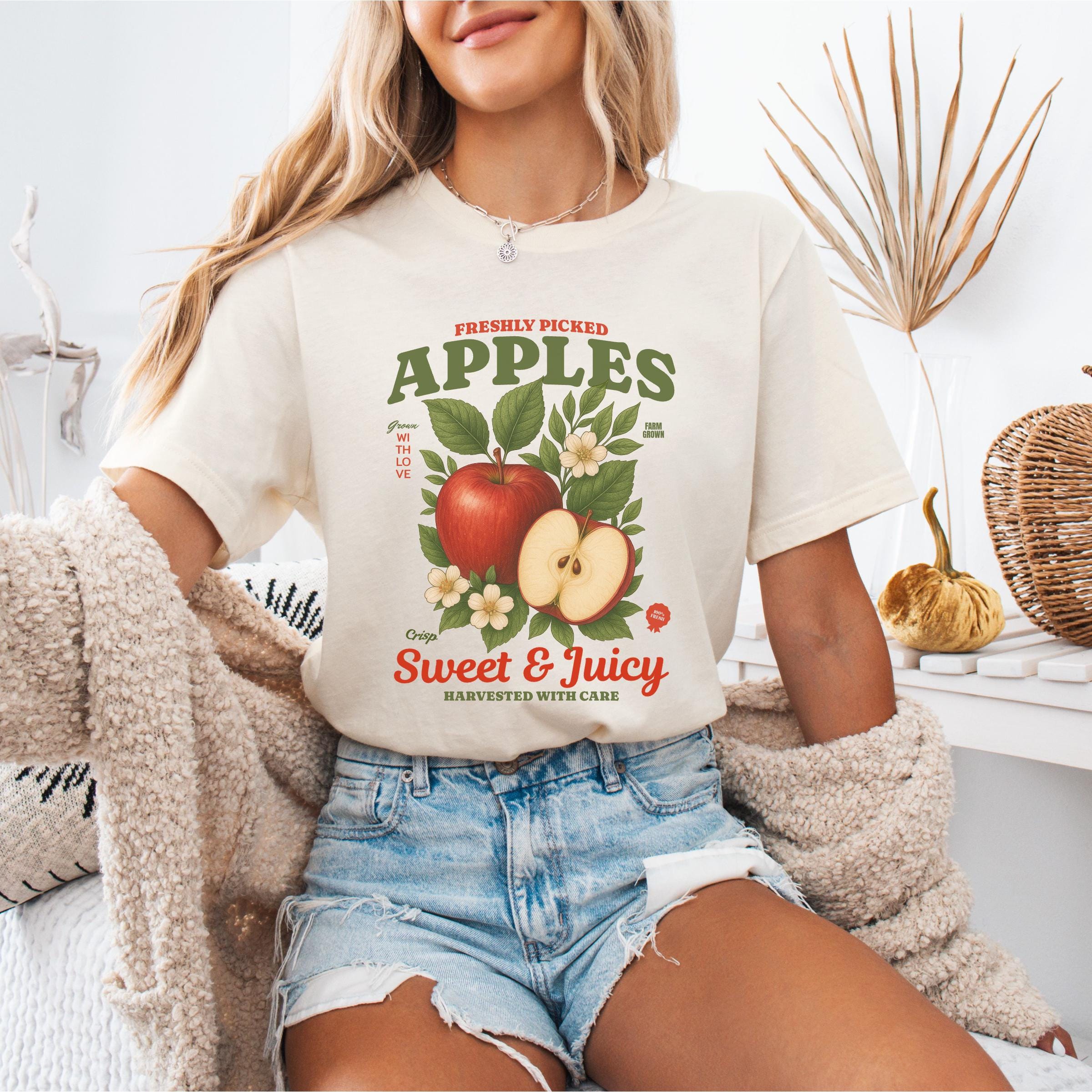 たんぽぽ　APPLE ヴィンテージTシャツ　vintage tee Vintage Fruit Shirt, Vintage Apple Shirt, Fresh Fruit Tee, Retro