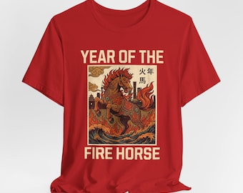 Year of the Fire Horse 2026 Shirt, Chinese New Year Zodiac Tee, Lunar New Year Horse Gift, Retro Chinese Graphic Unisex Tee