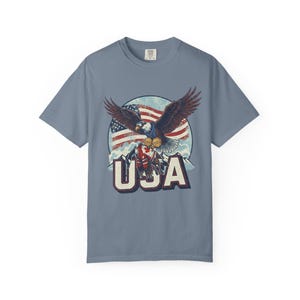 Funny USA Ice Hockey Eagle, USA Champions 2026 Shirt, USA Hockey Shirt 2026, Patriotic Ice Hockey Tee, Funny Sports Unisex T-shirt Blue Jean