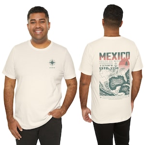 Chemise golfe du Mexique, chemise d'art vintage rétro Golfo de México 1550, chemise vacances Mexique, golfe du Mexique, t-shirt unisexe golfe du Mexique pour toujours