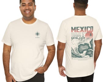 Gulf of Mexico Shirt, Golfo de México 1550 Retro Vintage Art Shirt, Vacation Mexico Shirt, Gulf of Mexico, Gulf of Mexico Forever Unisex Tee