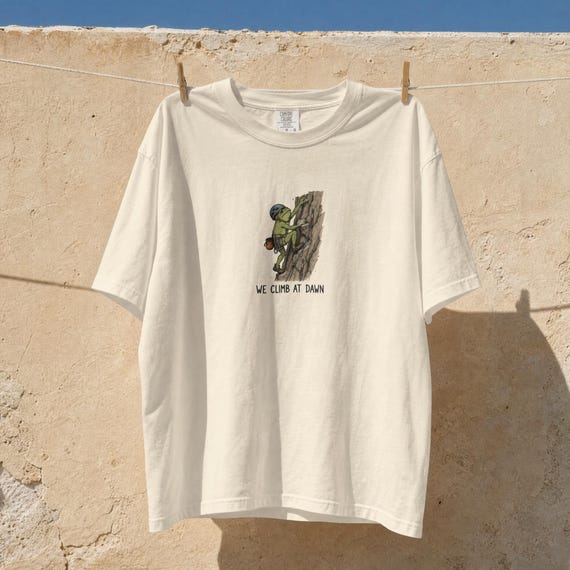 We Climb at Dawn Frog Shirt, Mountain Climber Tee, Climber Gift, Rock Climbing  Comfort Colors Unisex T Shirt