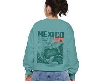 Gulf of Mexico Sweatshirt, Golfo de México 1550 Retro Vintage Art Sweatshirt, Gulf of Mexico Forever Comfort Colors Unisex Sweatshirt
