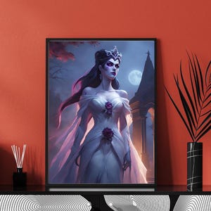 OverWatch Wall Art: Widowmaker Gaming Poster, Ghostbride Widowmaker, Game Room Decor, Gamers Wall Decor, Overwatch widowmaker, Gothic Art