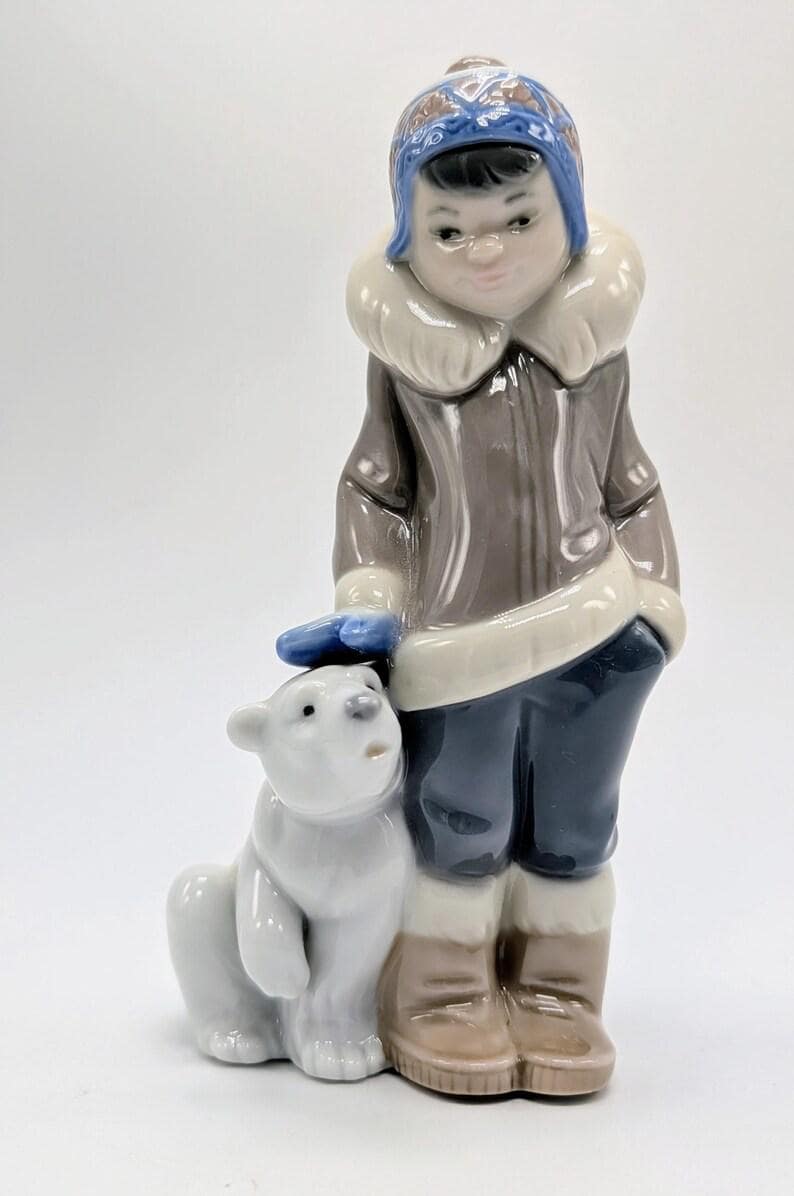 Lladro Polar Bear and Eskimo - Etsy