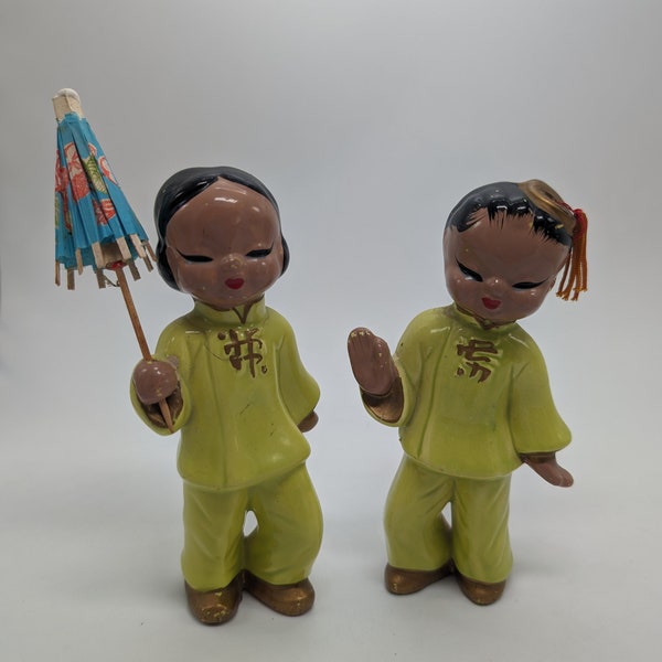 Kreiss & Co. Asian Boy and Girl Figurines – Circa 1950s